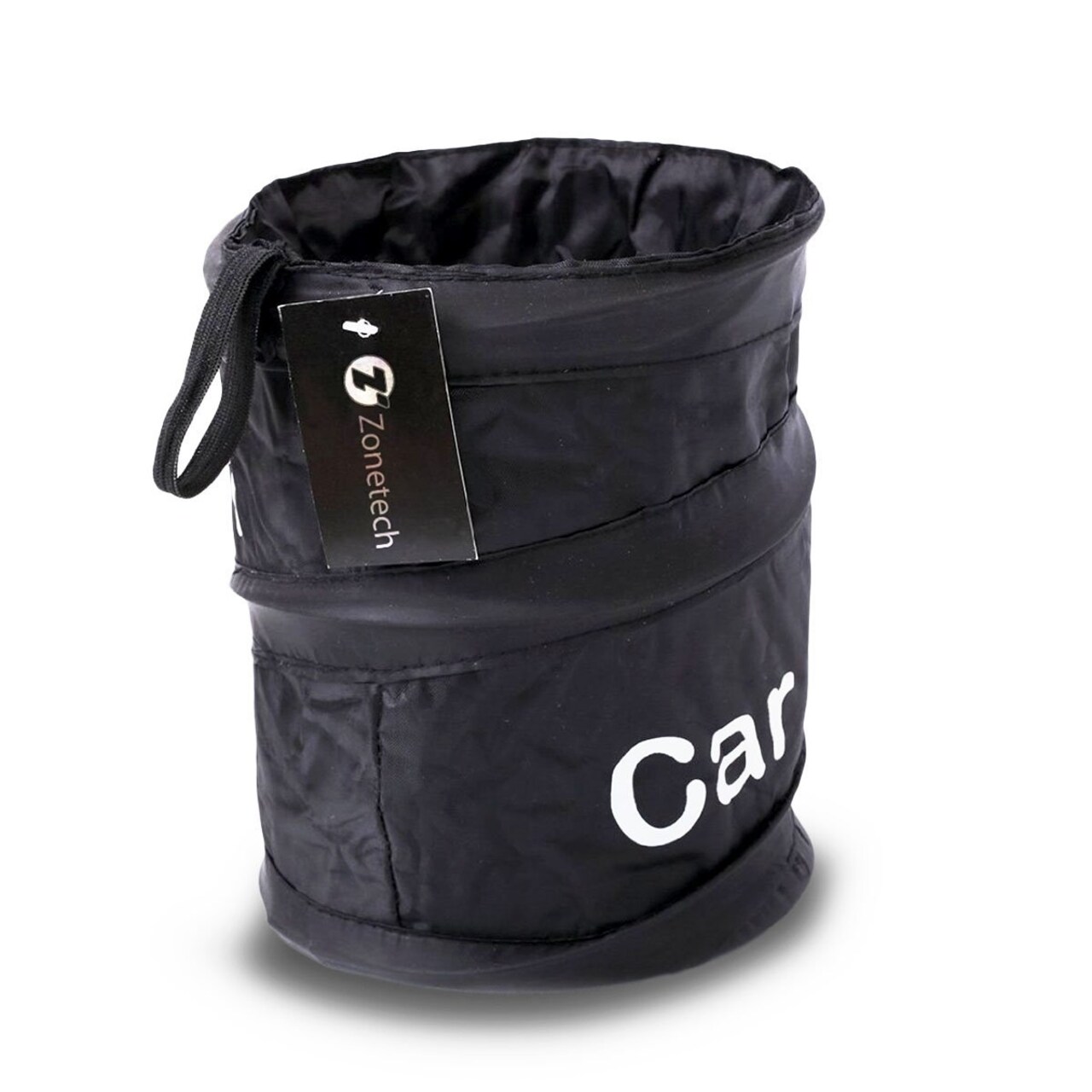 Zone Tech Vehicle Pop Up Leakproof Trash Can Collapsible Car Hanging Garbage Bin